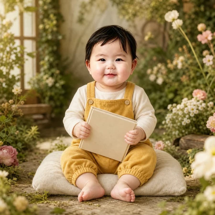 宝宝成为专属绘本主角的示例